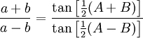 law of tangents
