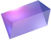 blue triangular cylinder