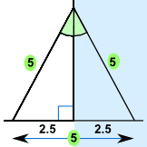 trig ladder symmetry is equilateral triangle