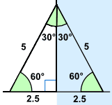 trig ladder symmetry is equilateral triangle